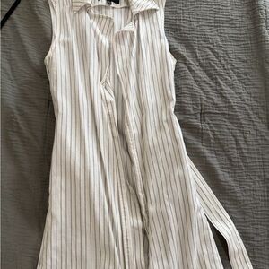 Banana Republic Black and White Striped Vest
